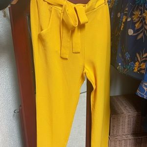 Yellow flowly pants size womens small